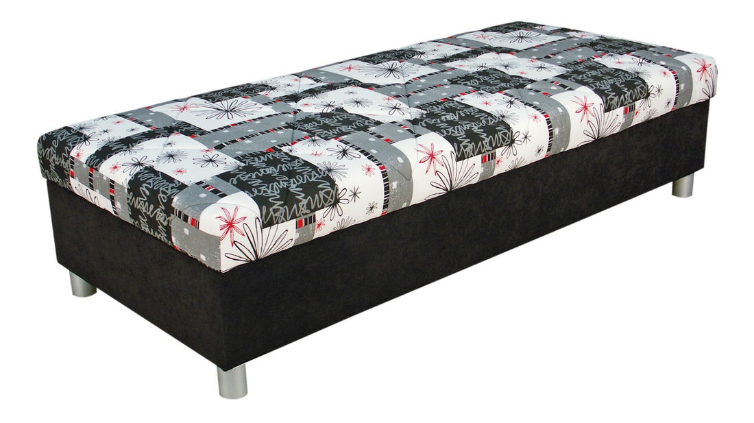 Jednolůžková postel (válenda) 90 cm Blanář Inez (šedá) (s roštem a matrací)