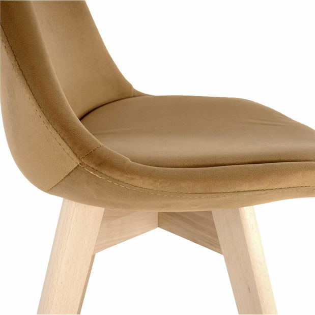 Jídelní židle Blanche (horčicová + buk)