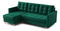 Rohová sedací souprava Divas (L) (tmavě zelená)