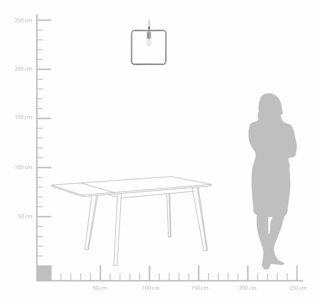 Závěsná lampa Lerik (světlešedá)