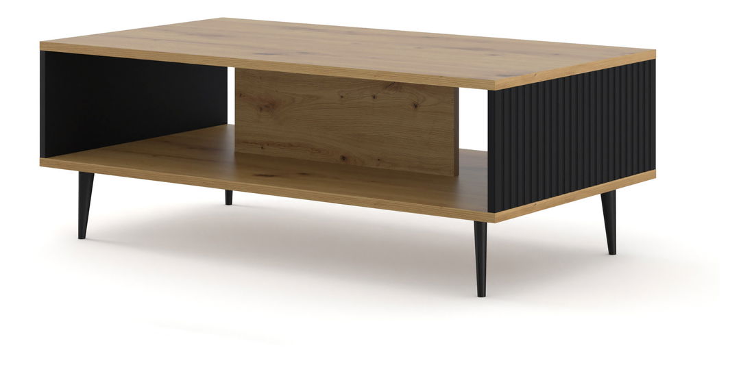 Konferenční stolek Rowanna (dub artisan + černá)