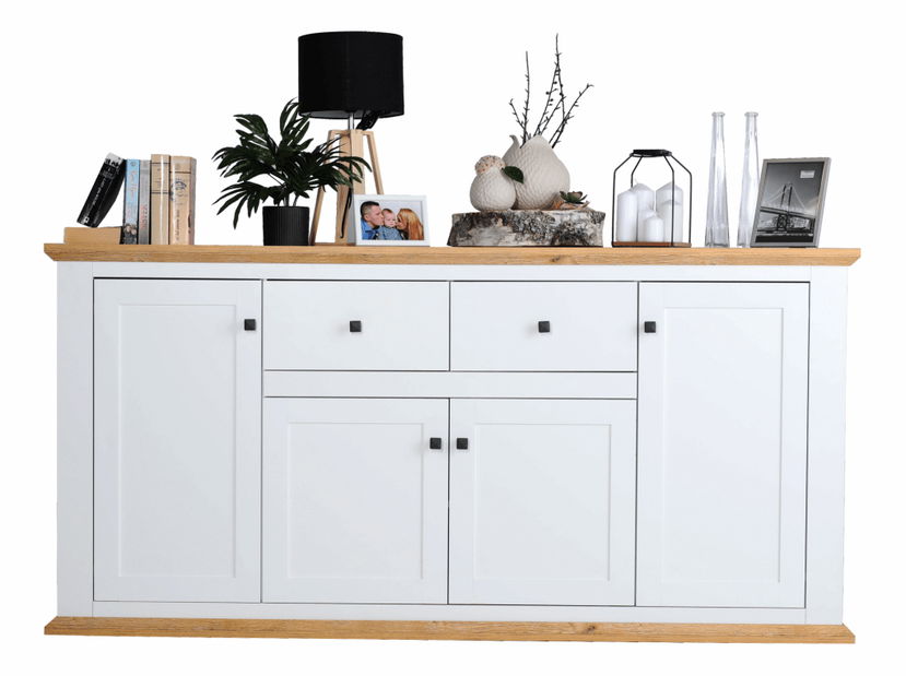 Komoda Leoras MZ9 (bílá + dub grand)