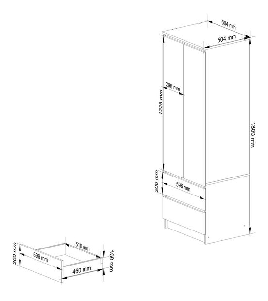 Šatní skříň Surgimiento (dub craft)