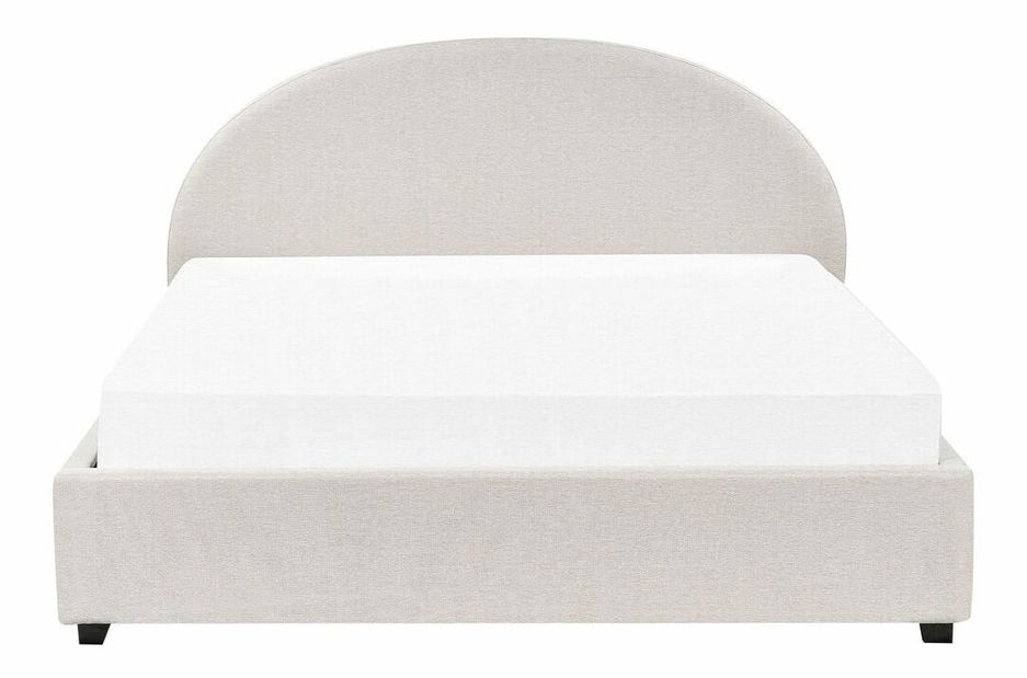 Manželská postel 180 cm Verena (světlobéžová) (s roštem a úložným prostorem)