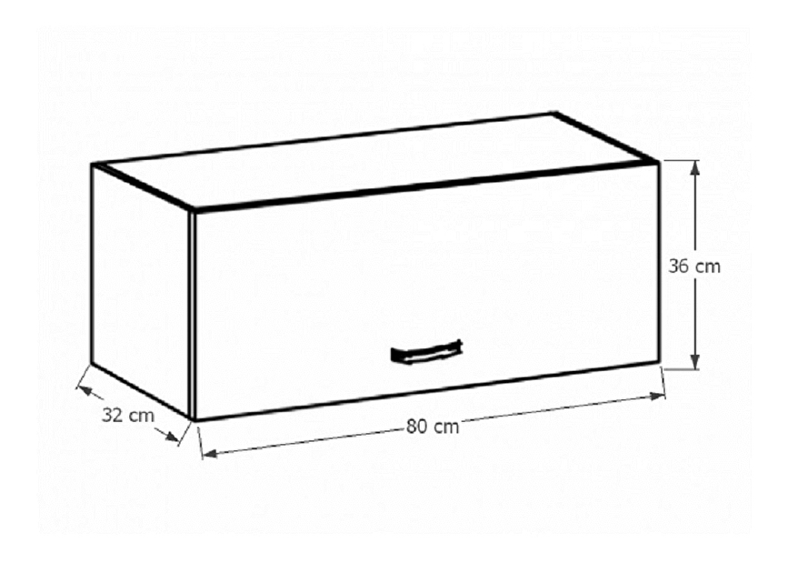 Horní kuchyňská skříňka G80K Sillina (sosna andersen)
