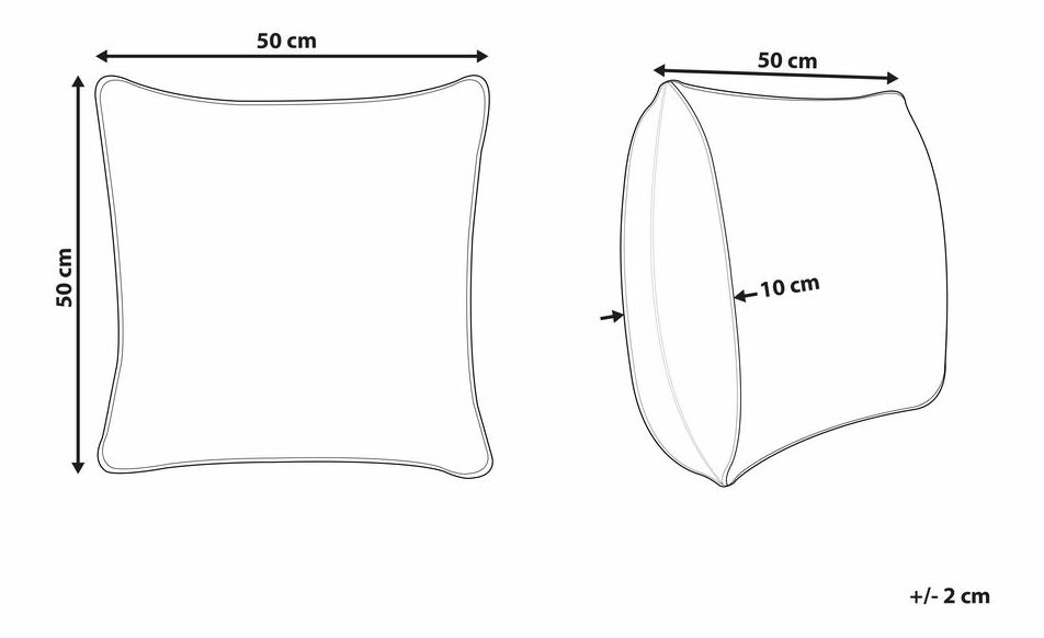 Sada 2 ozdobných polštářů 50 x 50 cm Mesa (vícebarevná)