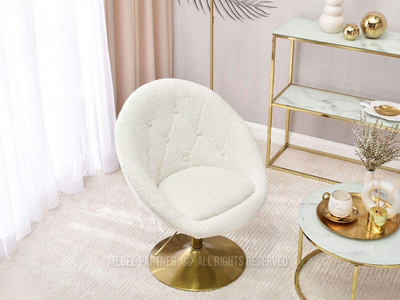 Křeslo Lush 3 (krémová + černá)