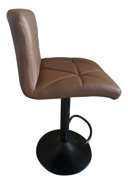 Barová židle Seley (ekokůže hnědá + černá)