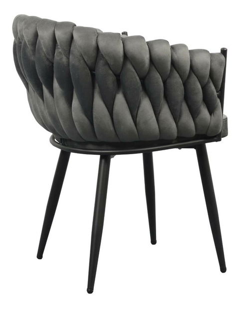 Jídelní židle Blair (tmavě šedá + černá)