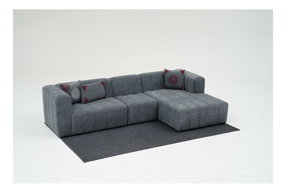 Rohová sedačka Beyzometta (P) (šedá)