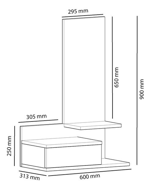 Předsíňová sestava Totutu 1 (dub + antracit)