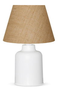 Stolní lampa Clevorentto 1 (krémová + bílá)