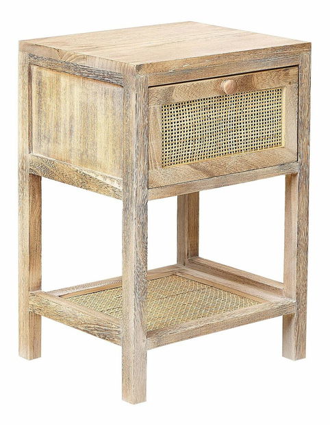 Noční stolek Edgar (světlé dřevo)