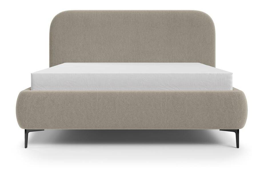 Manželská postel 160 cm Mononoke 160 (s roštem) (béžová střední + černá)