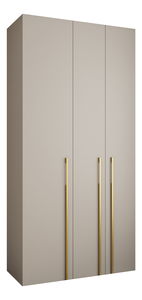 Šatní skříň 120 cm Carmela 40-3 (kašmír + zlatá)