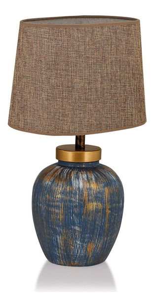 Stolní lampa Rialessta 1 (modrá + hnědá)