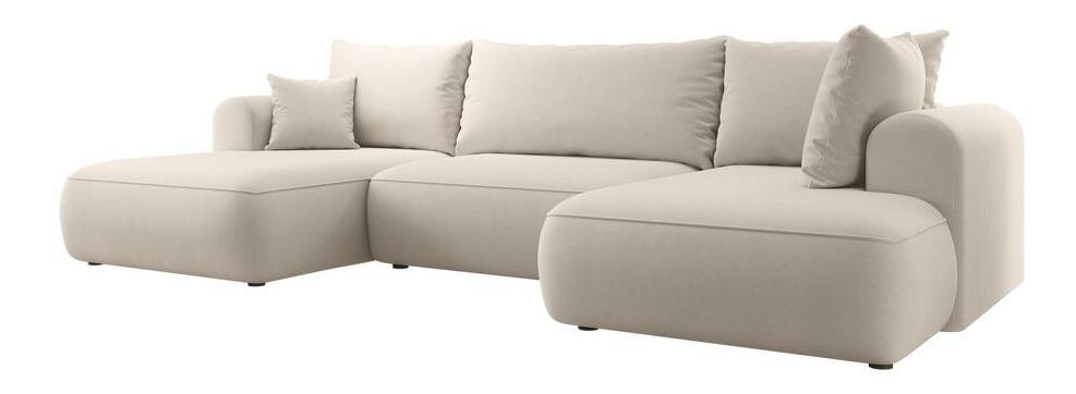 Rohová sedací souprava ve tvaru U Olivo U (P) (béžová + černá)