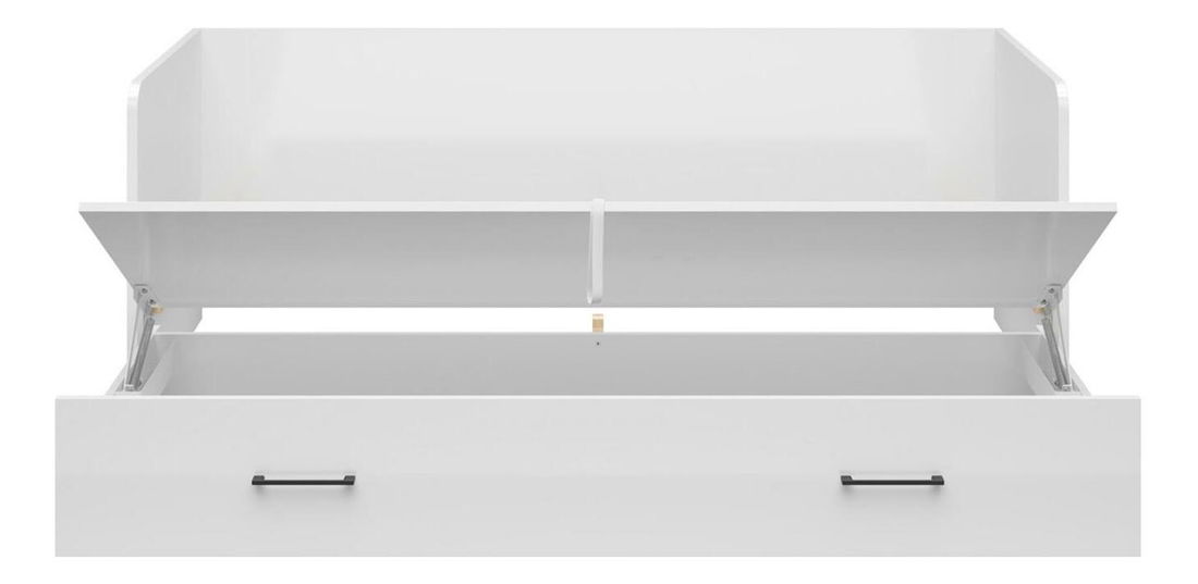 Jednolůžková rozkládací postel 80 cm BRW Tetrix 13 (lesk bílý) (s úl. prostorem)