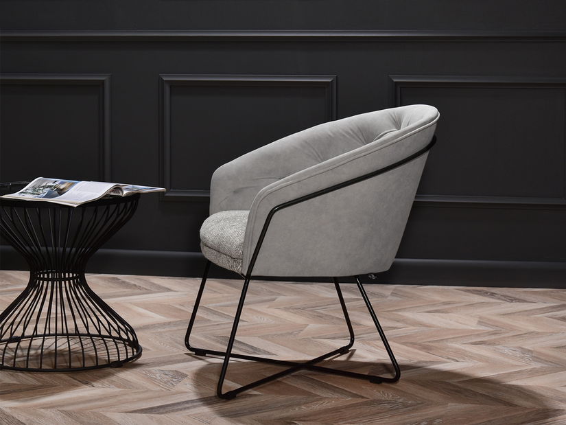 Relaxační křeslo Lagooza (šedá + černá)