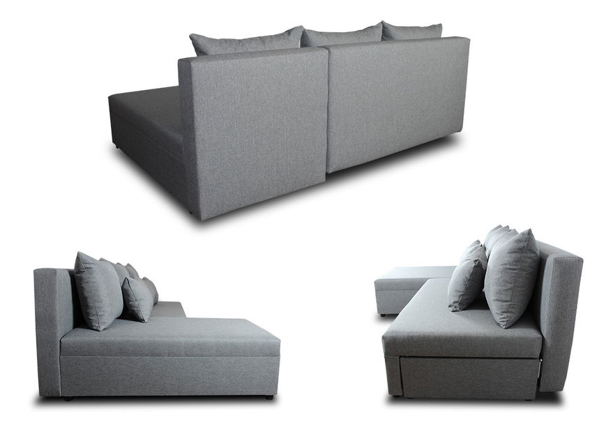 Rohová sedací souprava Porco (tmavě šedá) (L)