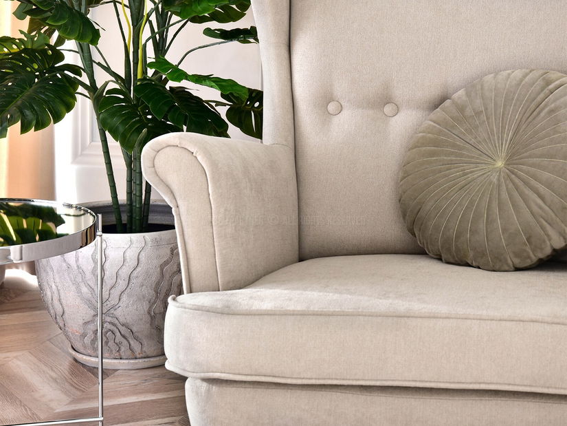 Křeslo ušák Margis (bílá)