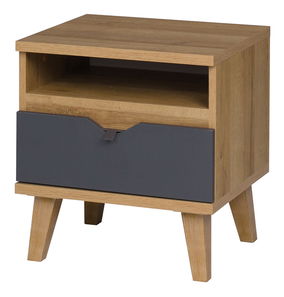 Noční stolek Mimone NS (dub zlatý + grafit)