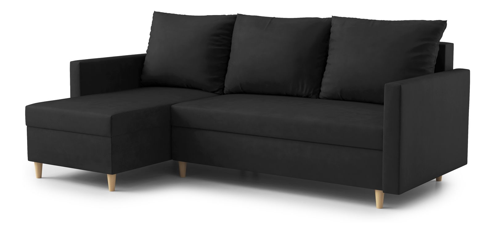 Rohová sedací souprava Ronaldo (L) (černá)