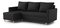 Rohová sedací souprava Ronaldo (L) (černá)
