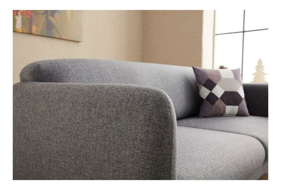 Rohová sedačka Victory (L) (šedá + černá)