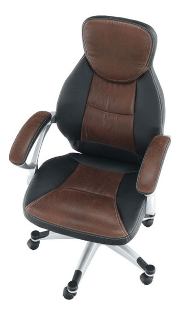 Kancelářské křeslo Ikalis (hnědá + černá)