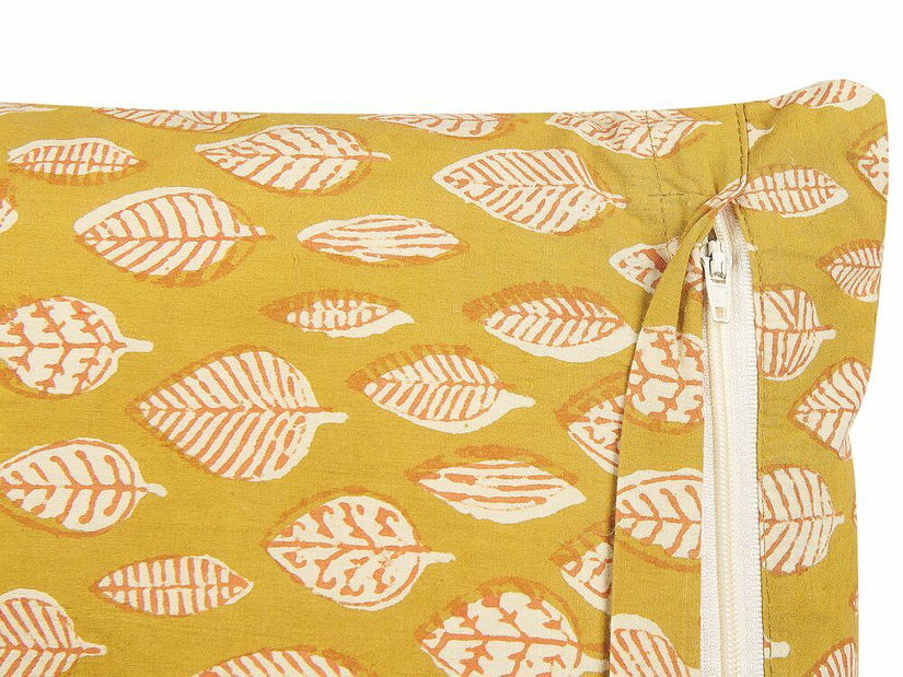 Sada 2 ozdobných polštářů 45 x 45 cm Ginna (žlutá)