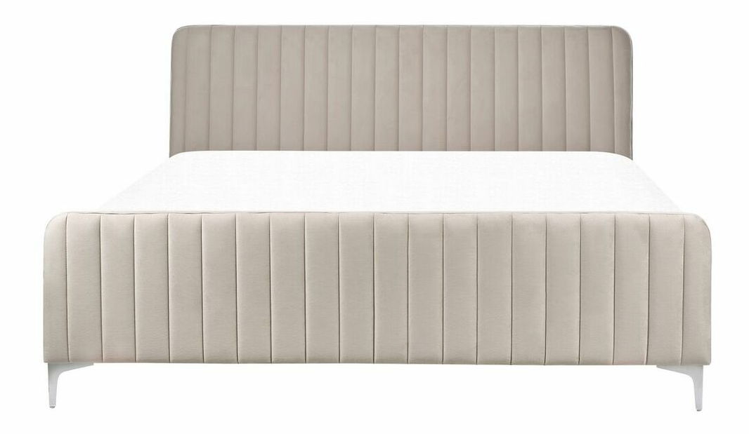 Čalouněná postel 180x200 cm Laraine (světle šedá) (s roštem)