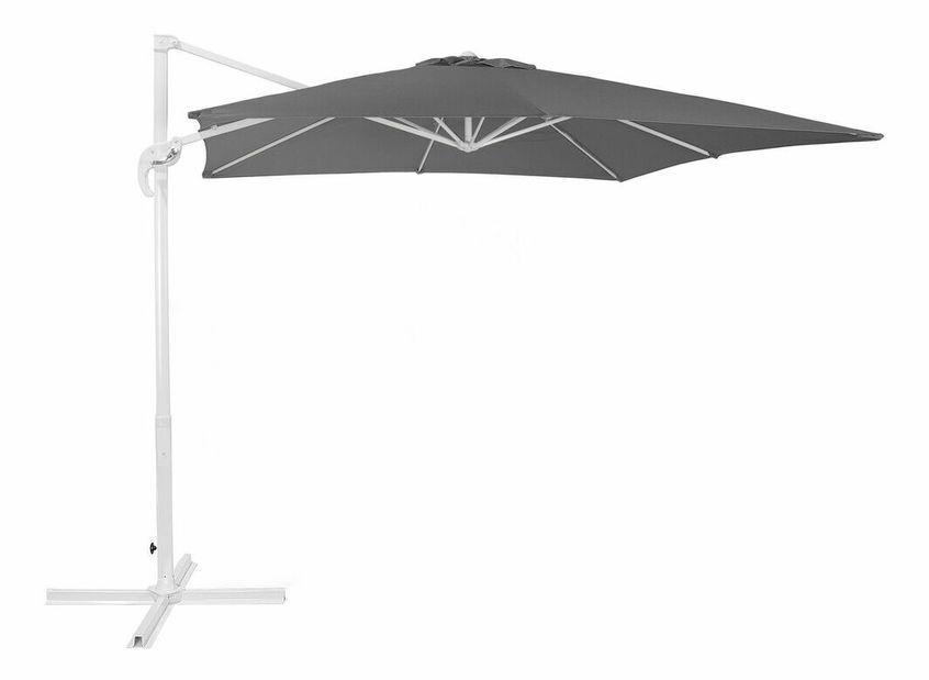 Zahradní slunečník MANIZA (bílá + tmavě šedá)