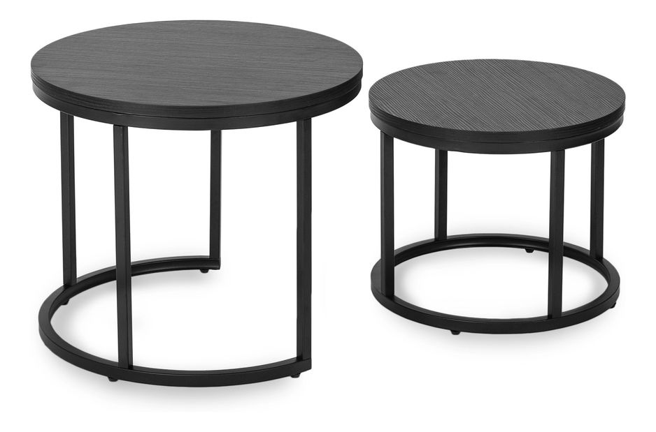 Set 2 konferenčních stolků Metacion (černá)