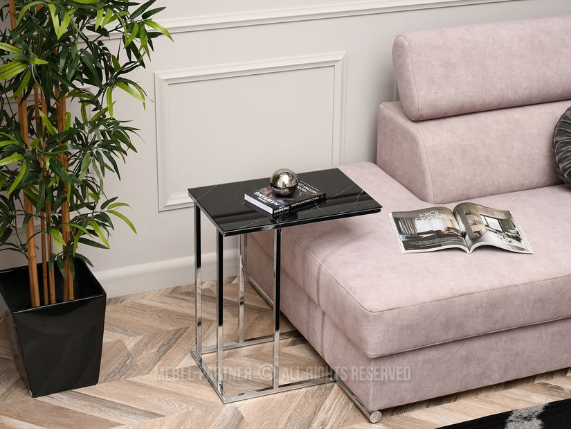 Konferenční stolek Vasho (černá + chromová)