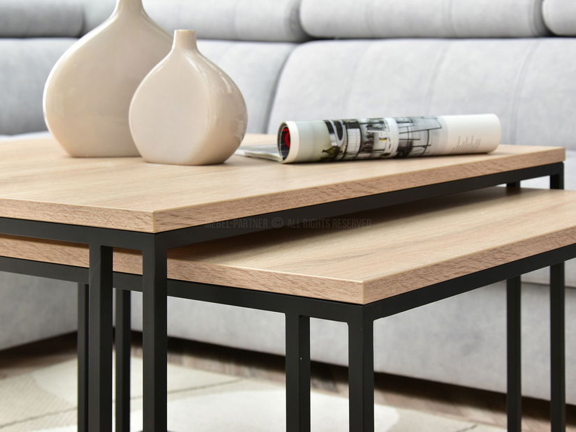 Set 2 konferenčních stolků Destapamos (černá)