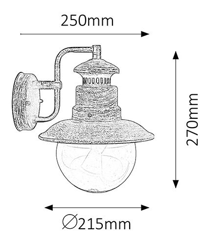 Venkovní svítidlo Odessa 8163 (antická hnědá)