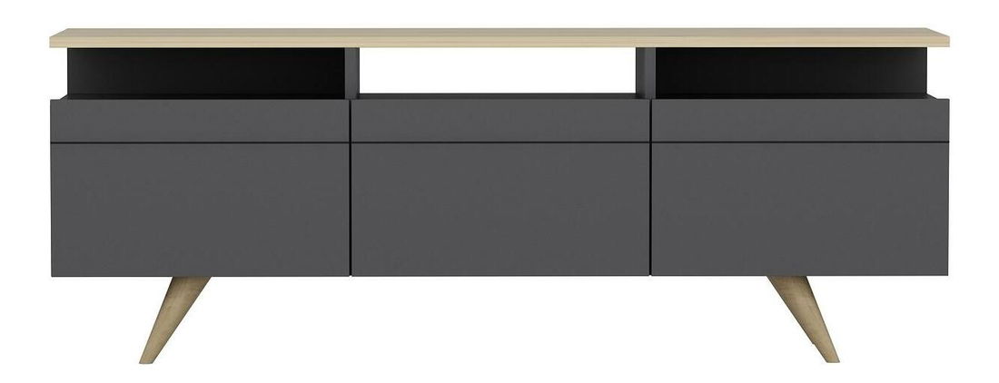 TV stolek/skříňka Vulema 2 (antracit + dub)