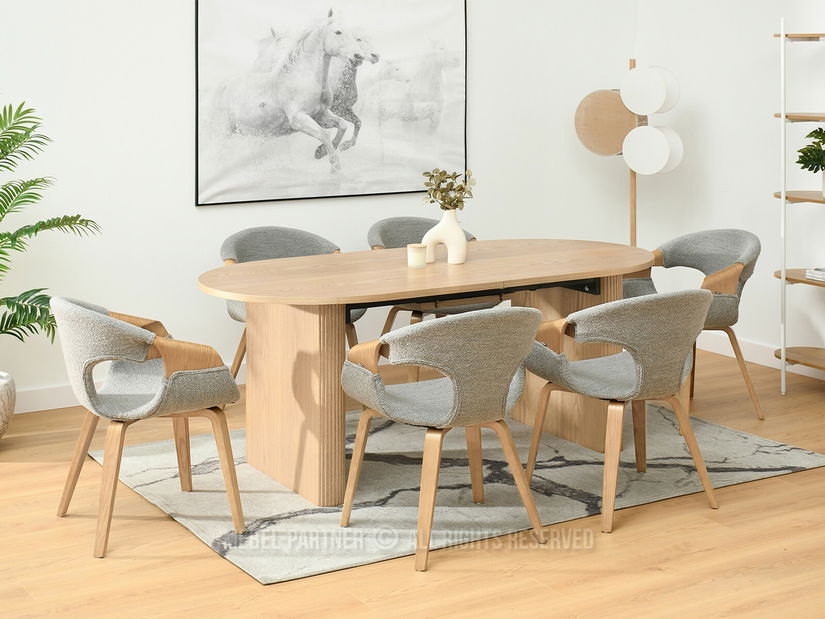 Židle Kurt (dub šedý + dub)