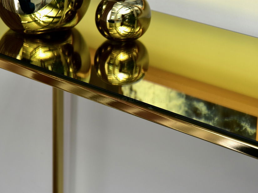 Konzolový stolek Bella Kons (zlatá + zlatá)