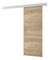 Posuvné dveře 90 cm Sharlene I (dub sonoma + bílá matná + stříbrná)