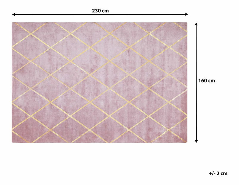 Koberec 160x230 cm ATEKO (látka) (růžová)