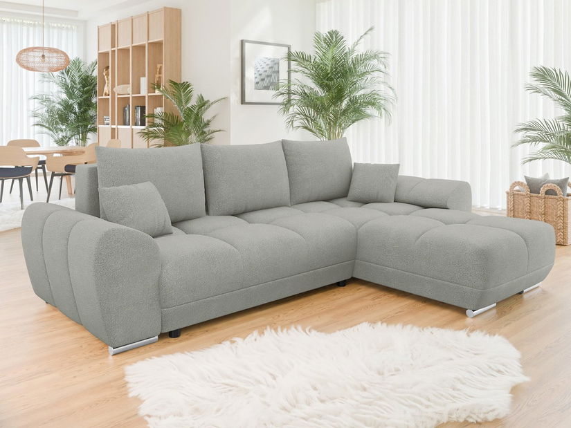 Rohová sedací souprava Bordie L (popelavá)