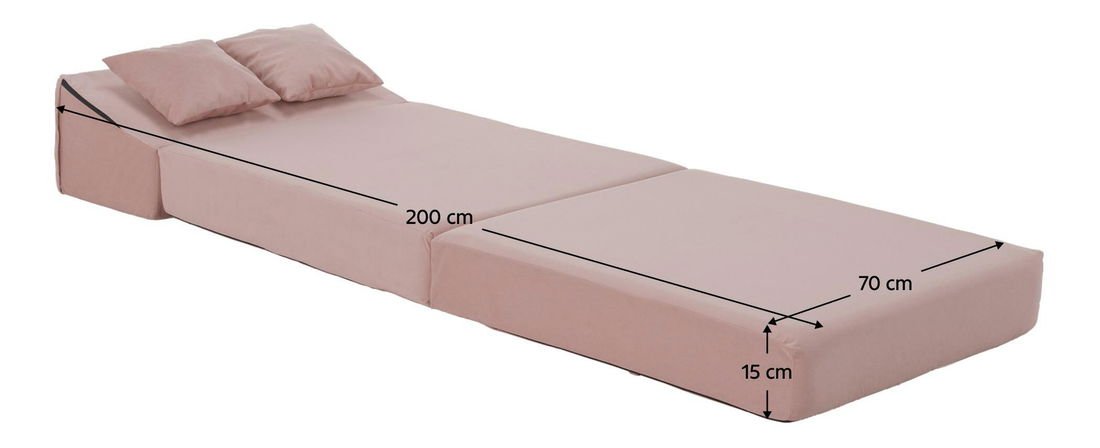 Rozkládací křeslo Plantearan (růžová)