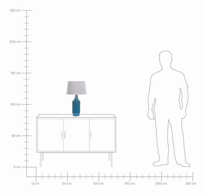 Stolní lampa Abaly (modrá)