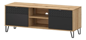 TV skříňka Botones (dub evoke + černá)