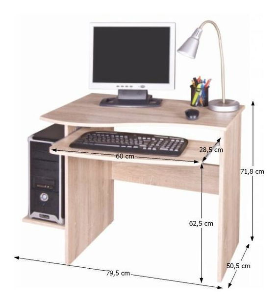 PC stolek Keluar (dub sonoma) *výprodej