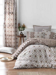 Ložní prádlo 160 x 220 cm Alizee (hnědé + bílé)