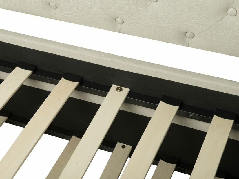 Rozkládací postel 90 cm LISABON (s roštem) (béžová)