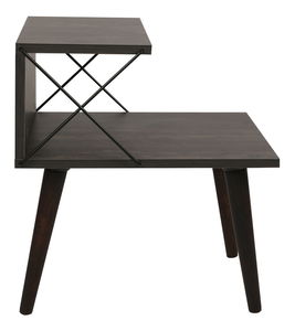 Noční stolek Crossline (tmavě hnědá)